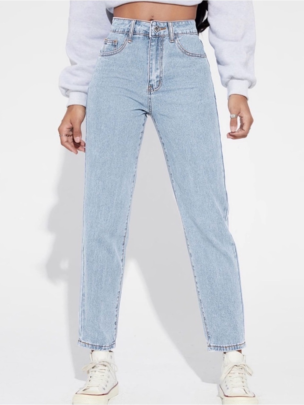 Light Blue High-Rise Denim Jeans